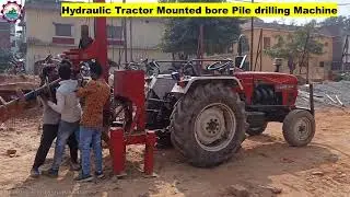 Hydraulic Tractor Mounted bore Pile drilling Machine