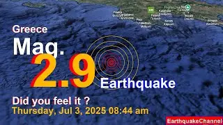 Ionian Sea, 91 km Southwest of Gargalianoi, Nomos Messinias, Peloponnese, Greece Earthquake today