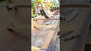 ghe độc mộc ch&ugrave;a b&acirc;ng kok được x&eacute; định h&igrave;nh xong #vanmientay