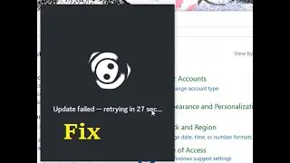 Update failed - retrying in sec discord problem fix | discord error windows 10/ 11 solution