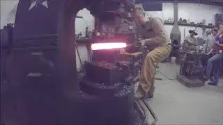 Chambersburg POWER HAMMER crushing big billet!