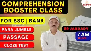 Master Comprehension Tricks for SSC CGL & Banking Exams  09 Jan. 2025 | Daily Classes with Ajit Sir