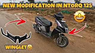 NEW MODIFICATION IN NTORQ 125 WINGLET INSTALLED❤️🤩 || RIDE WITH PANTHER ||