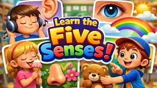 The Five Senses Song for Kids 🧑&zwj;🎓 Touch, Taste, Sight, Smell and Hearing | Fun Learning Video 