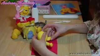 Andrea Martinez Paso a paso Porcelana Fria - como hacer -  how to make Winnie Pooh