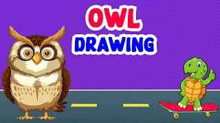 Easy Owl Drawing For Kids || #owl #drawing
