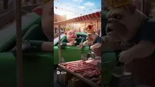 EP3｜The Pig King Goes to the Market to Buy Pork #funny #memes #automobile