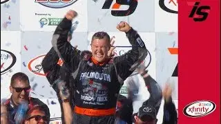 Ryan Preece celebrates win at Iowa in Victory Lane