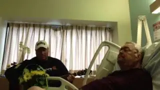 Doug singing to frank gillard