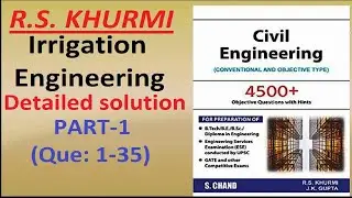 R. S. Khurmi / Irrigation Enineering // Que. 1- 35