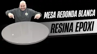 ⚪ TAPA de MESA REDONDA BLANCA con RESINA ✨ &iexcl;El resultado te va a sorprender!