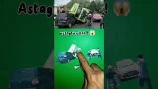 Astaghfirullah!! Truk terguling timpa mobil 😱 #shorts #accidenttruck