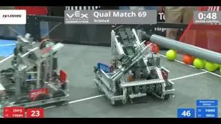 VEX Worlds 2016 - VRC High School - Science - Qual 69 (2501J 1104H) 104 vs 157 (5588E 585A)