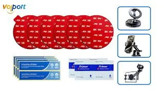 Heat-Resistant Adhesive Pad + Adhesion Promoter for Suction Cup: Easy Install & Cut & Stick