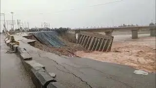 Road fully collapses at 4th Tawi Bridge due to rising river levels, traffic movement suspended 