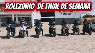 Rol&ecirc; de CBR 650 F, CBR 600 F, CB 300, CB 500, XRE 300 e FZ 15. Almo&ccedil;o na BR 116.