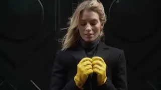 Sarah - Lederhandschuhe Damen Kaschmir Gef&uuml;ttert Gelb🧤 - Schwartz & von Halen&reg;