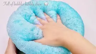 【ASMR】⏰1ヶ月放置したもっこもこのしゅわしゅわスライム🌧【音フェチ】Full of bubbles bubbly slime 거품 가득 버블 슬라임