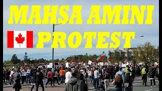 Mahsa Amini Justice Protest.  In Richmond Hill, Ontario Canada.  1 Oct 2022