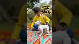Kid Robot Dog Ke Saath Colors Yaad Kar Raha Hai 🤖🐶 #shorts #ytshorts #kidsvideo #ytshortsindia