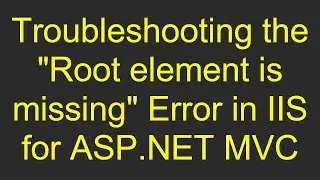 Troubleshooting the 