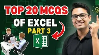Top 20 Excel MCQs Hindi 2026 || Excel MCQs for Job & Interview | Excel Practice Test