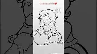 Krishna Drawing Easy Step By Step/krishna Drawing #shorts #krishna #drawing
