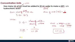 Concentration Units - Sample problems