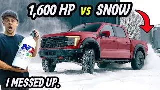 RAPTOR R мощностью 1600 л.с. с двойным турбонаддувом против Snow... Я потерял управление.