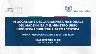 Il Ministro Adolfo Urso incontra l'Industria Farmaceutica - 2 aprile 2025