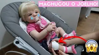 MINHA BEBÊ REBORN SOL MACHUCOU O JOELHO NO PARQUINHO 😱
