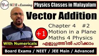 Vector Addition | Plus One Physics | Chapter 4 | Motion in a Plane | Class 11 Physics | Malayalam