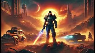 Post-Apocalyptic Hero Futuristic Gaming Poster for Displays