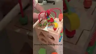 Unboxing Amazon Find Bravmate Wooden Activity Cube Montessori Toy for my 8 month old