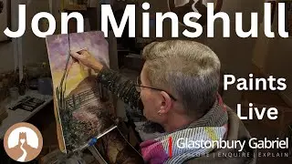 John Minshull painting live at the Heart Of The Tribe Gallery