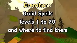 Erenshor Druid Spells levels 1 to 20 and where to find them