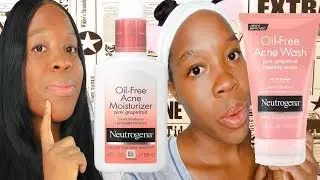 I tried an Oily Skin Care Routine! Oily Skincare Routine For Teens! NEUTROGENA oil free acne wash