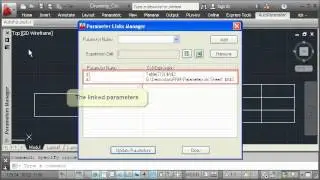 How to update the linked AutoCAD constraint parameters.