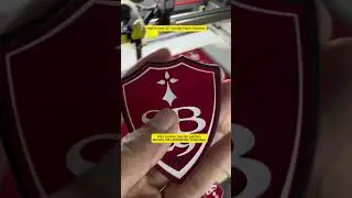 High Raised 3D Transfer Fabric Patches football team logos custom factory fabric transfer label