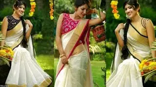 Kerala saree designs 2021/kasavu saree designs/onam special saree images/kerala saree blouse designs