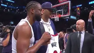 Dwayne wade gifts his last NBA game jersey to Carmelo Anthony
