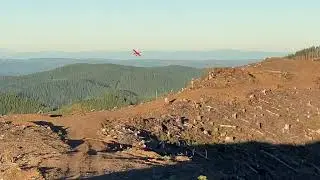 Eflite Maule RC Bush plane landing on top of Oregon cascades.
