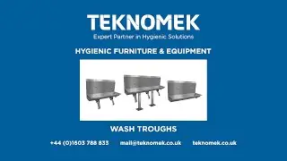 Wash troughs | Stainless steel hygienic furniture & equipment | Teknomek UK