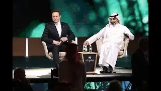 Elon Musk speaks at the Saudi Investment Forum in Riyadh