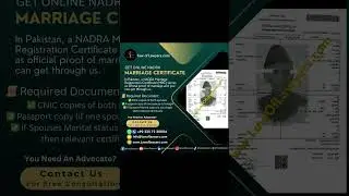 NADRA Marriage Certificate | Lawoflawyers.com | #Nadramarriagecertificate #onlinemarriage #marraige