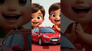 Learn Red Color with Toy Car 🚗❤️ | Colors for Kids | Happy Color Toys #learncolors #babysong #shorts