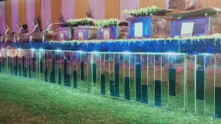 Catering counters and led display for wedding party