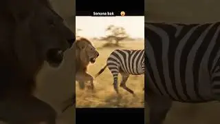 ASLAN ZEBRA'YI AVLIYOR &ndash; Afrika Savanasında Ultra Ger&ccedil;ek&ccedil;i Belgesel #shorts