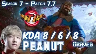 SKT T1 Peanut GRAVES vs LEE SIN Jungle - Patch 7.7 KR Ranked
