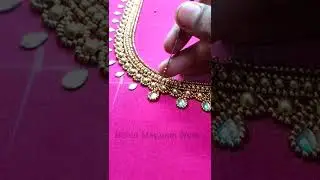 Sugar beads Stitching #shorts #maggamwork #blousedesigns #handembroiderywork #shortsvideo #nehar